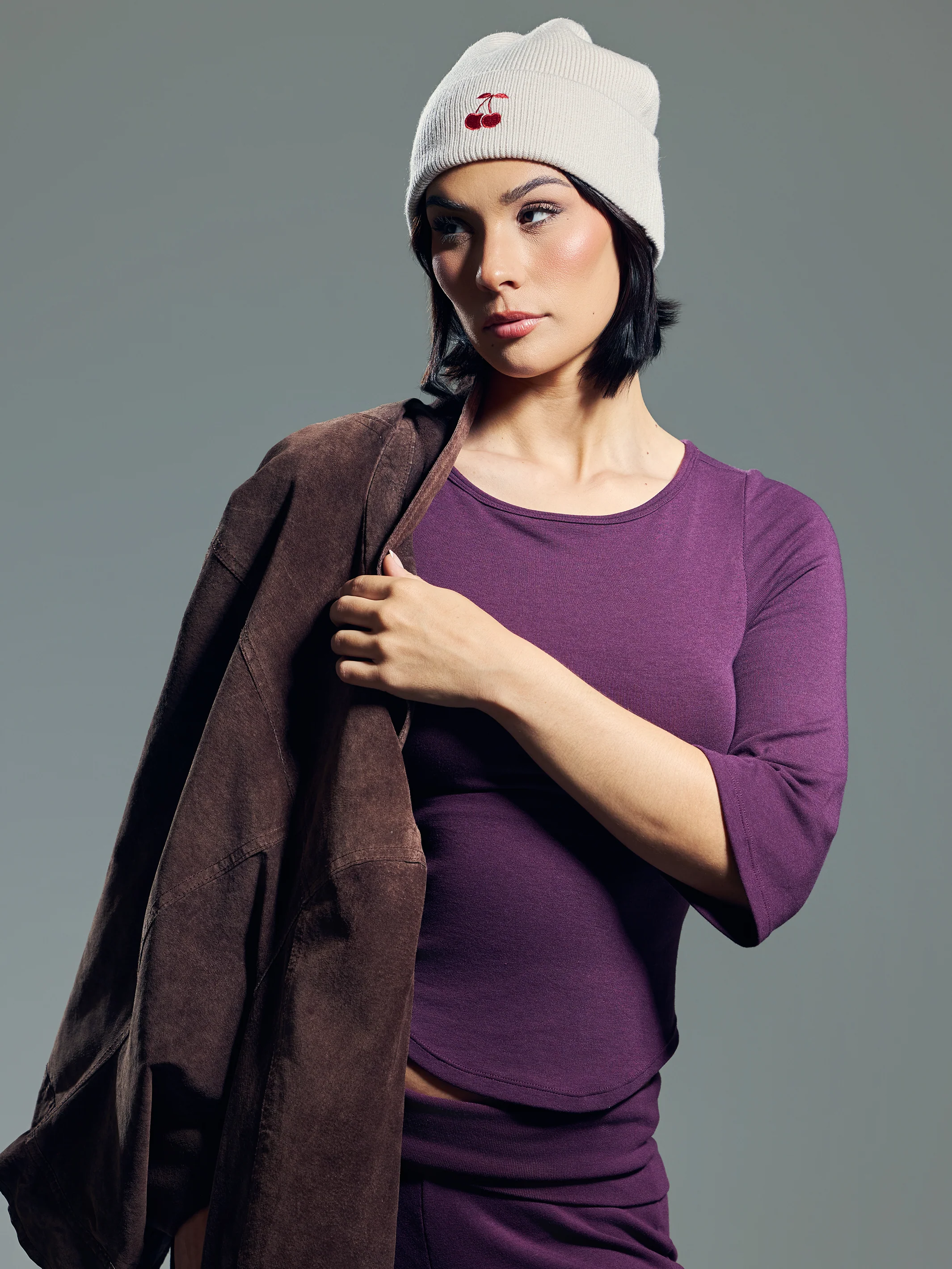 Cherry Knit Beanie - Image 3