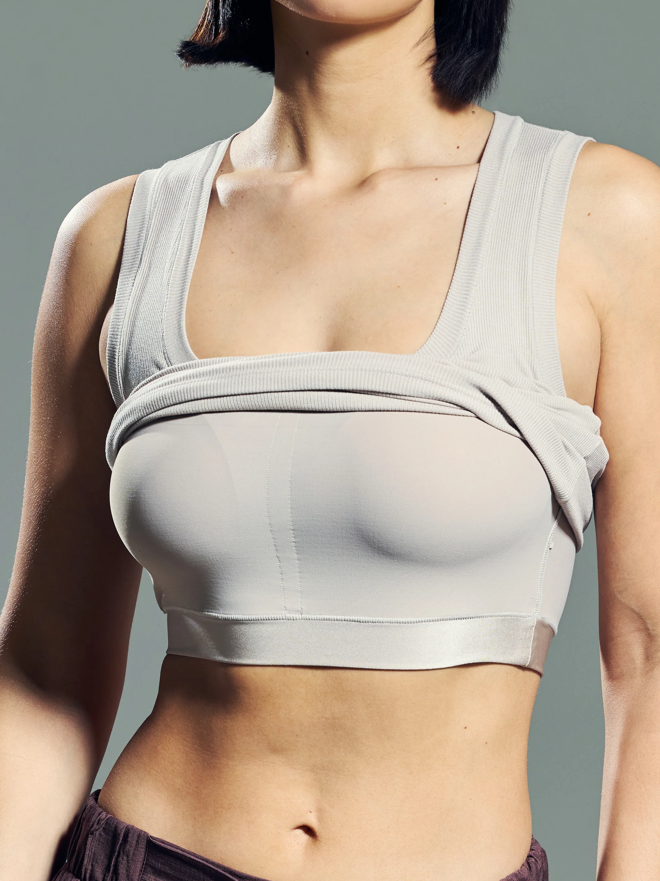 Chunky Binding Ribbed Square Neck Tank - Image 2
