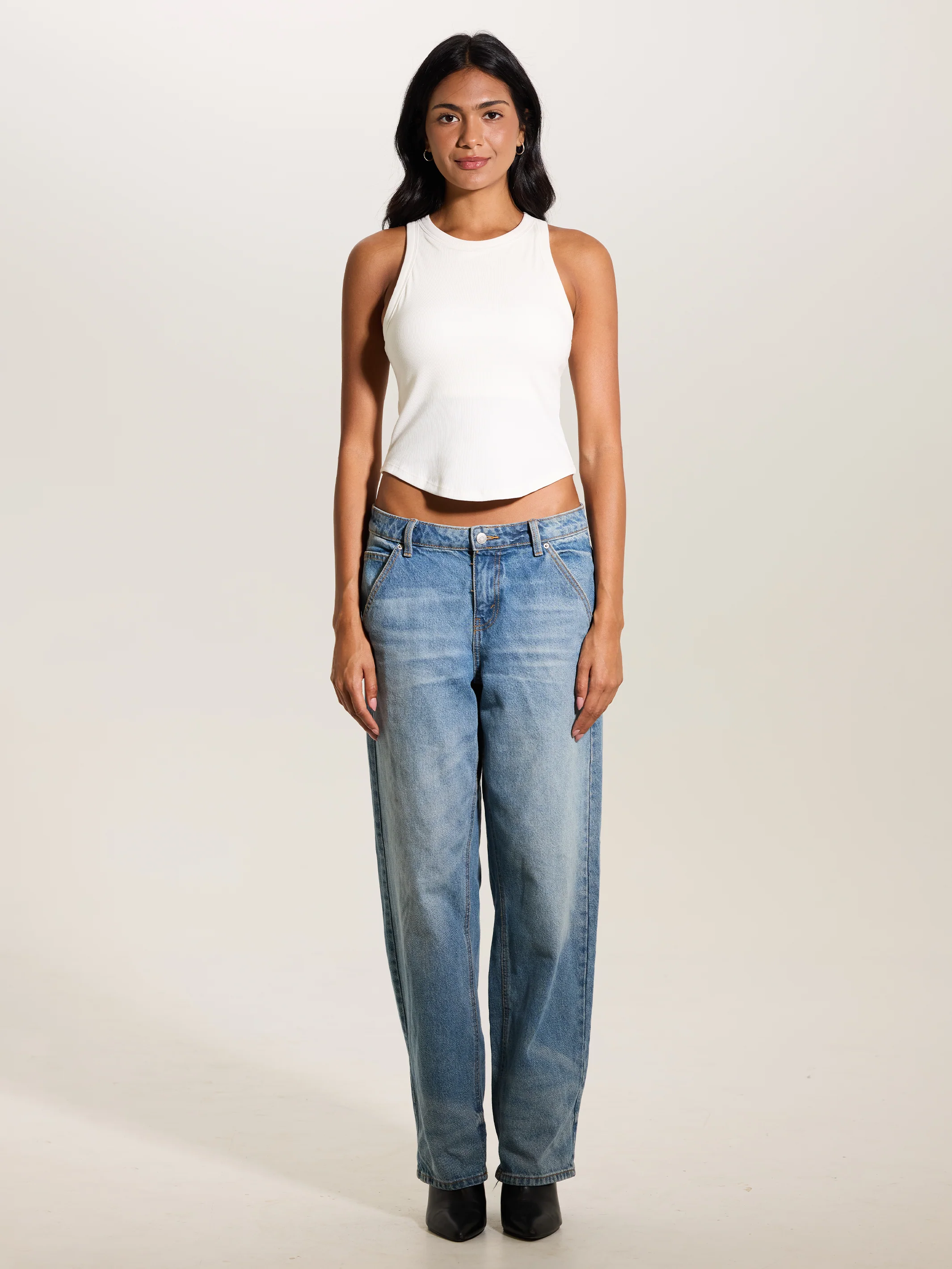 Curve Hem Cotton High Neck - Image 14