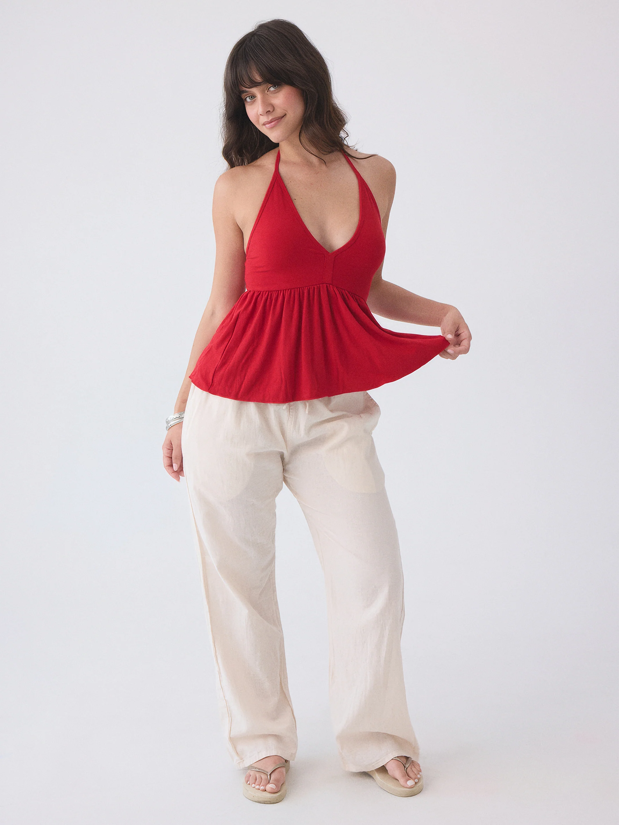Flowy V-Neck Halter - Image 19