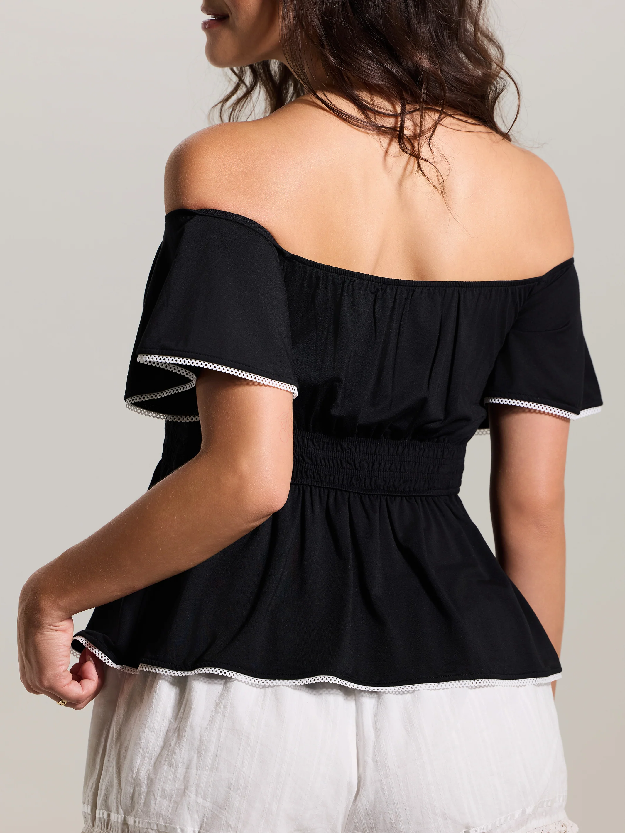 Off The Shoulder Flutter Sleeve - Image 18