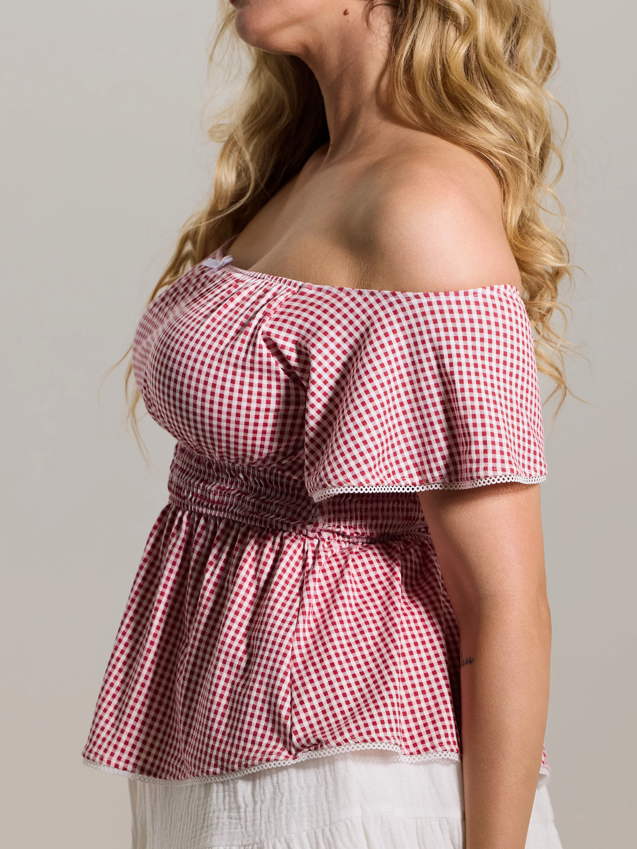 Off The Shoulder Flutter Sleeve - Image 9