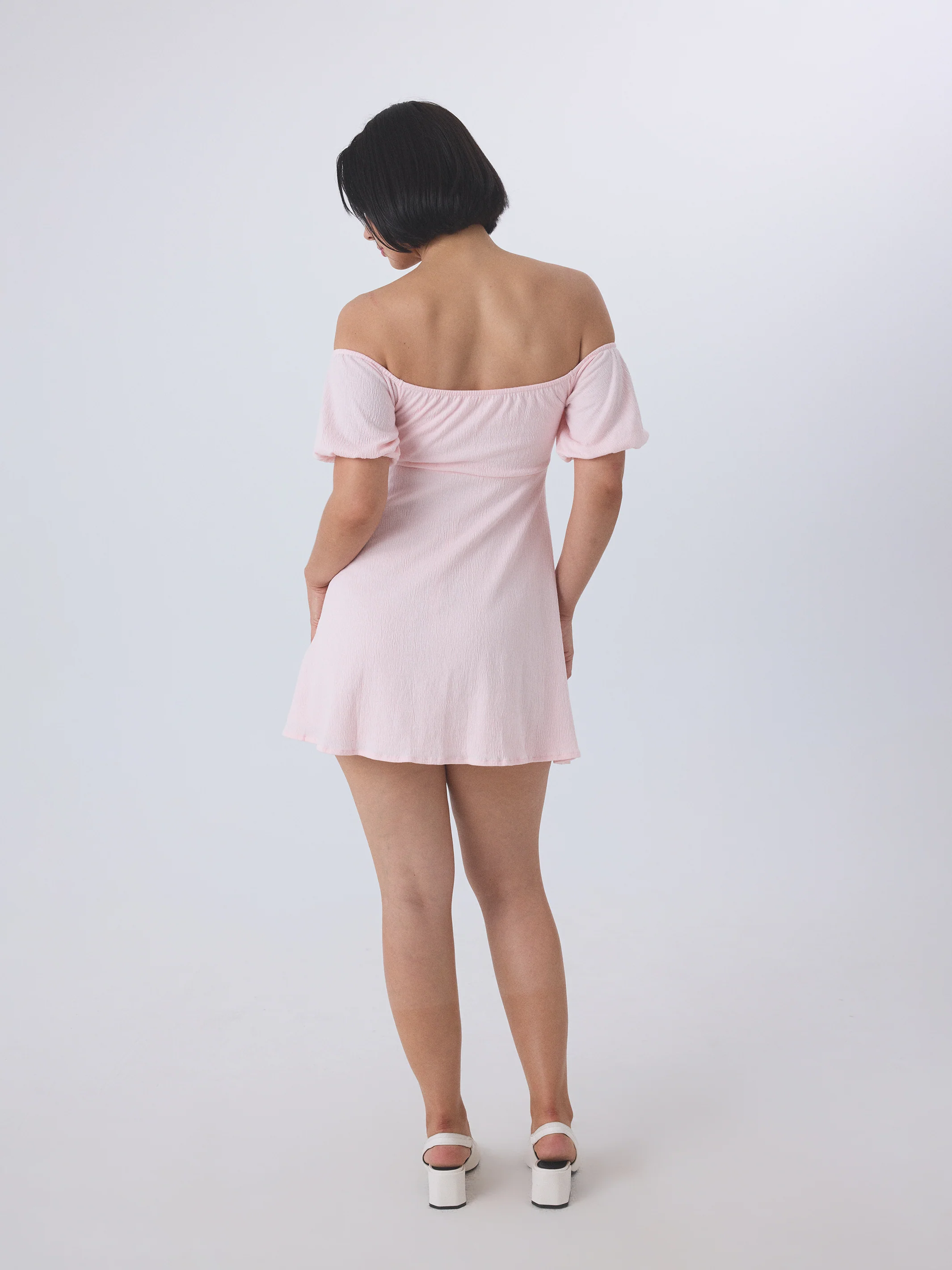 Off The Shoulder Milkmaid Mini Dress - Image 14
