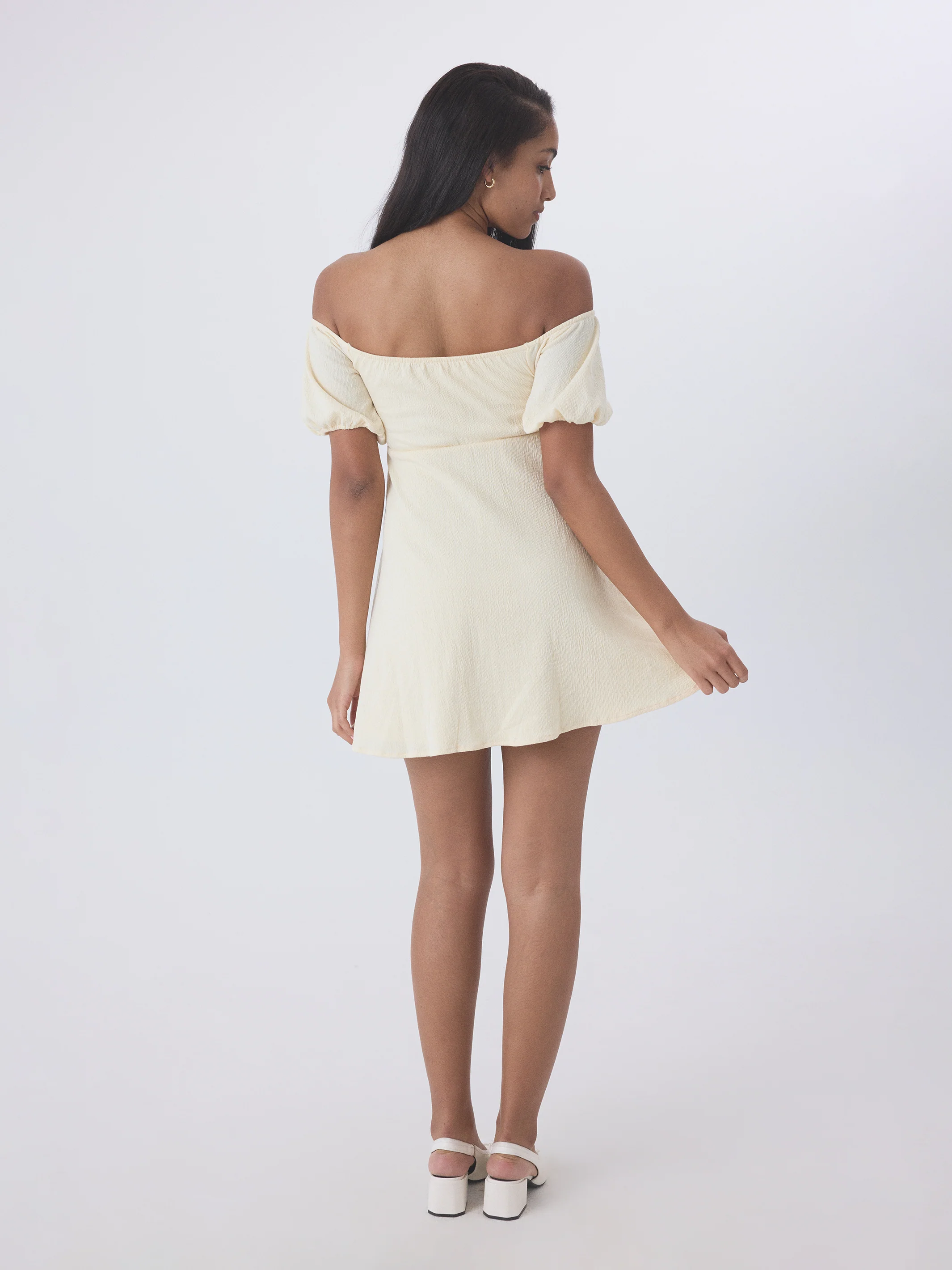Off The Shoulder Milkmaid Mini Dress - Image 6