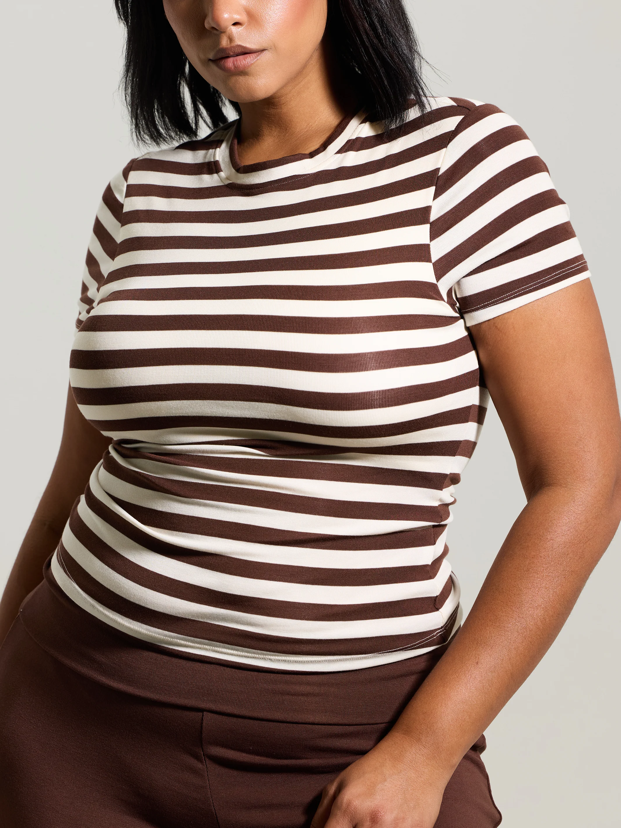 Crew Neck Braless T-Shirt - Image 10