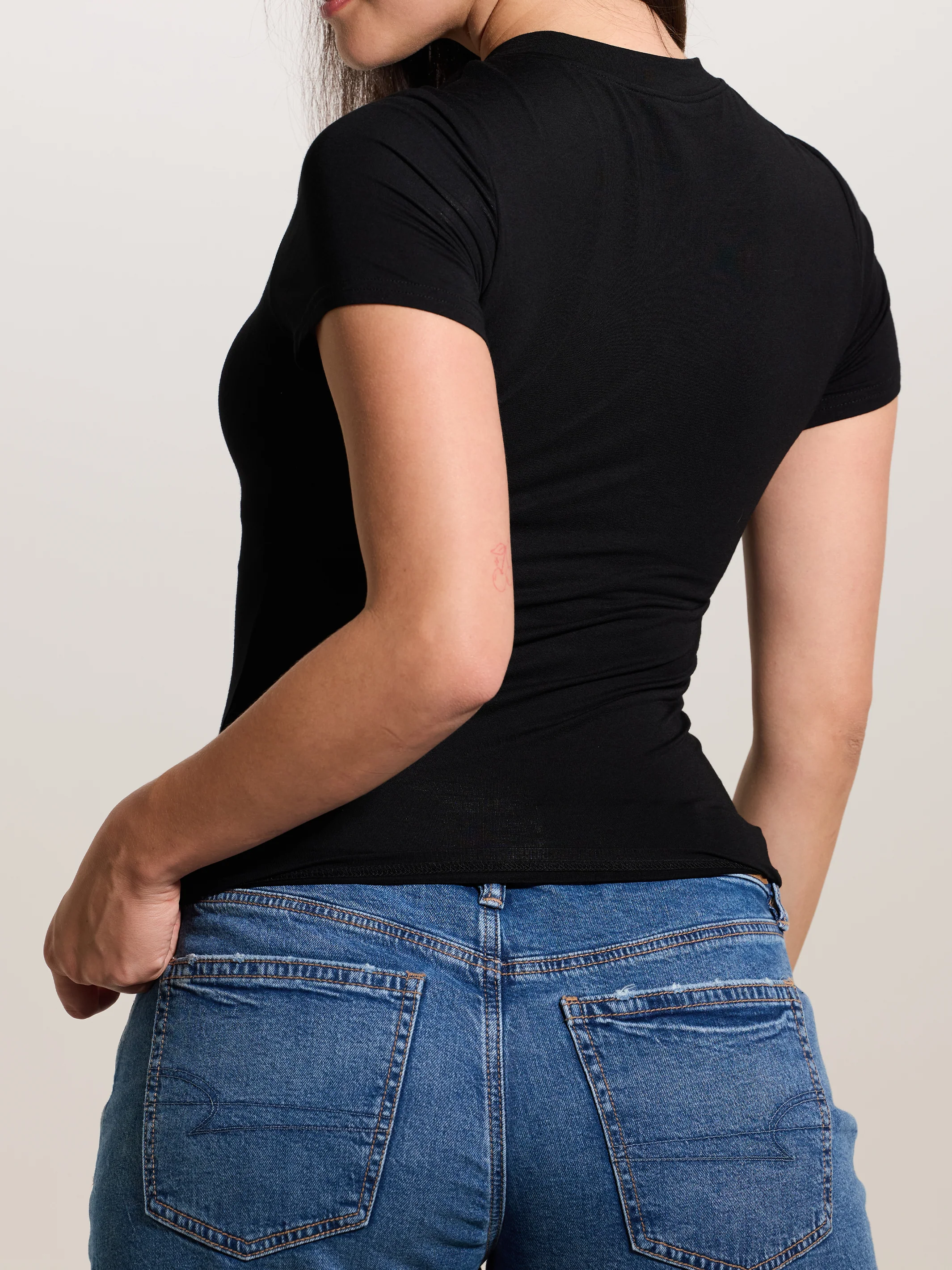 Crew Neck Braless T-Shirt - Image 27