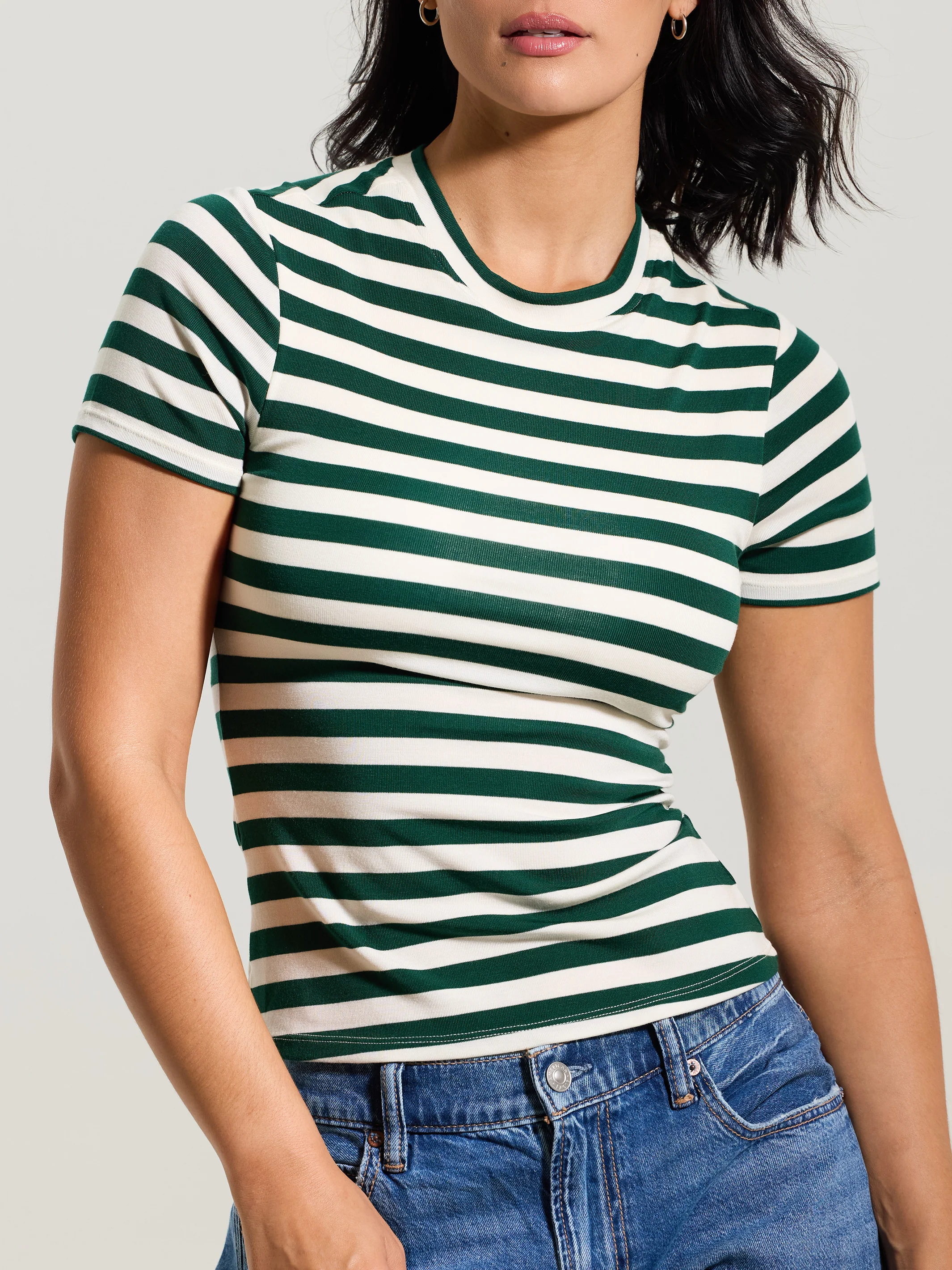 Crew Neck Braless T-Shirt - Image 29