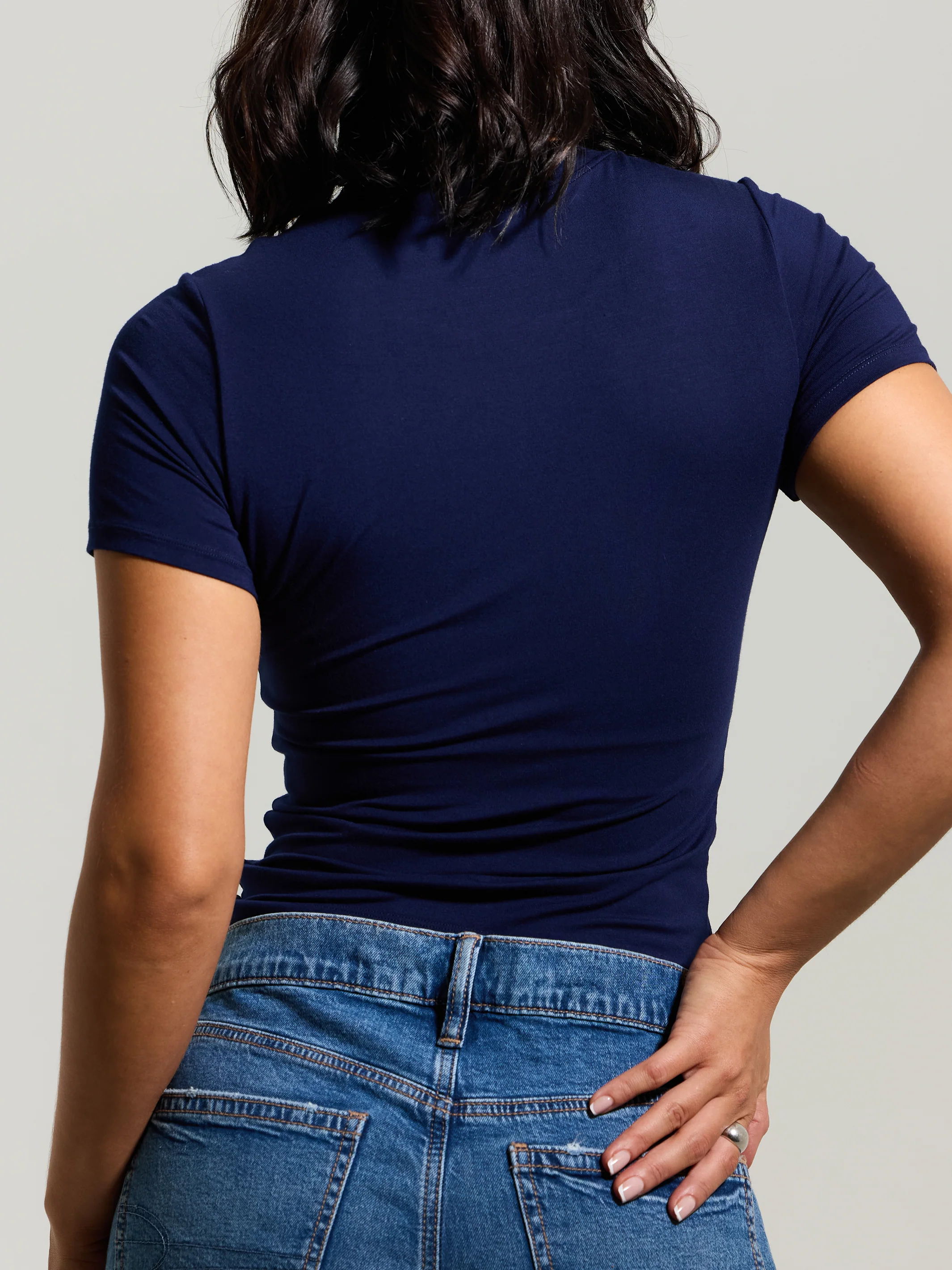 Crew Neck Braless T-Shirt - Image 37