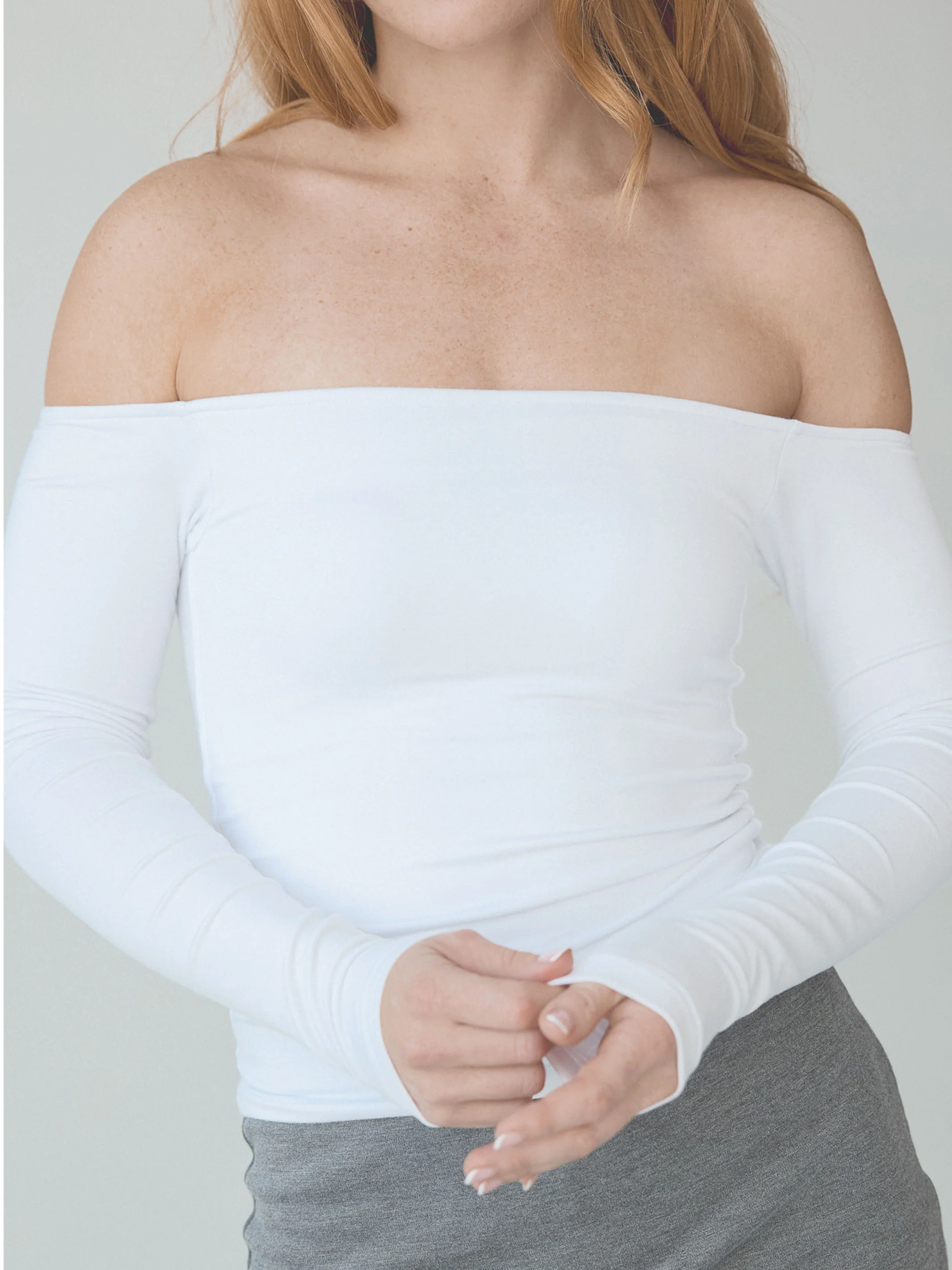 Off The Shoulder Braless Long Sleeve - Image 5