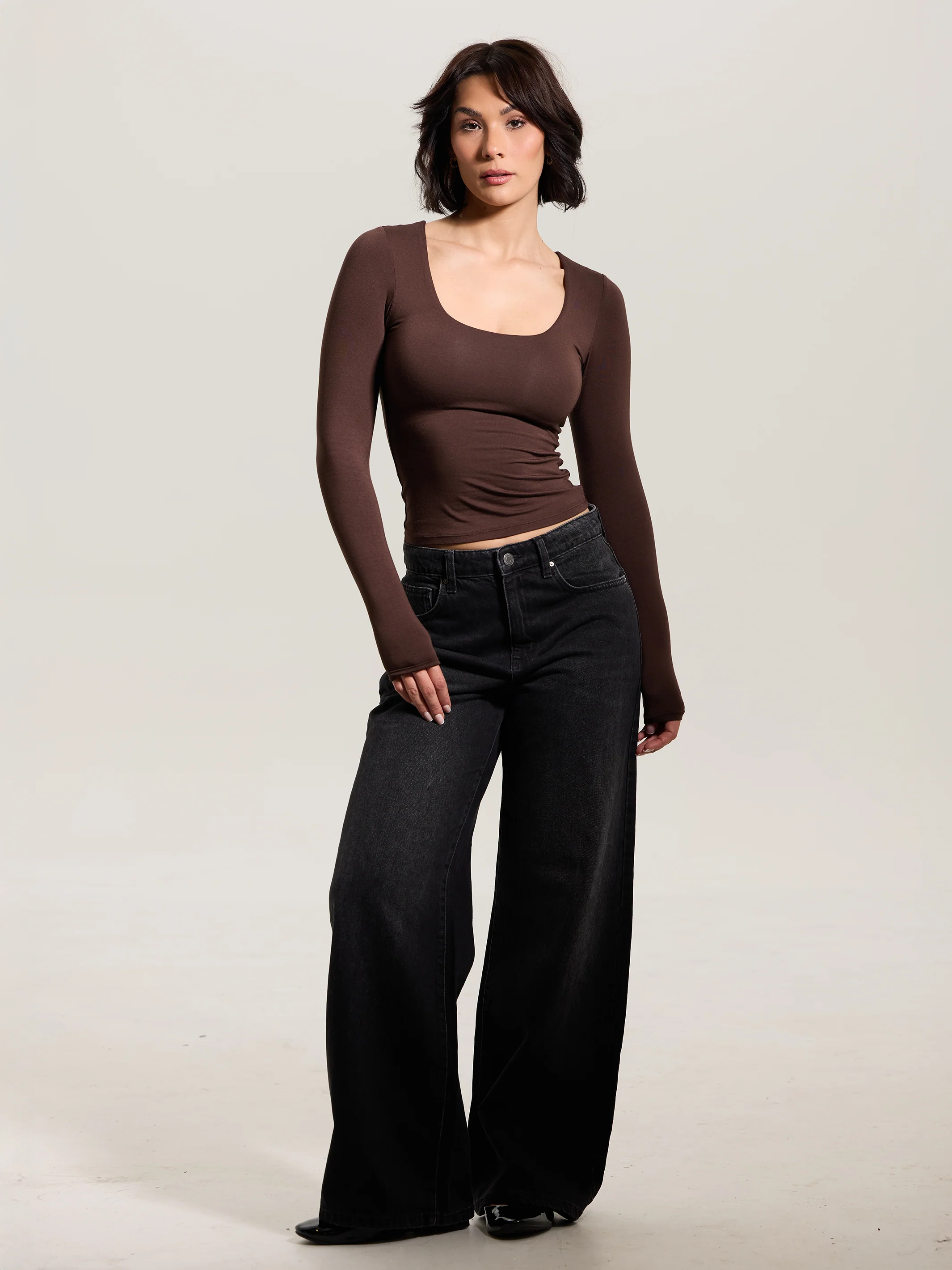Scoop Neck Braless Long Sleeve - Image 4