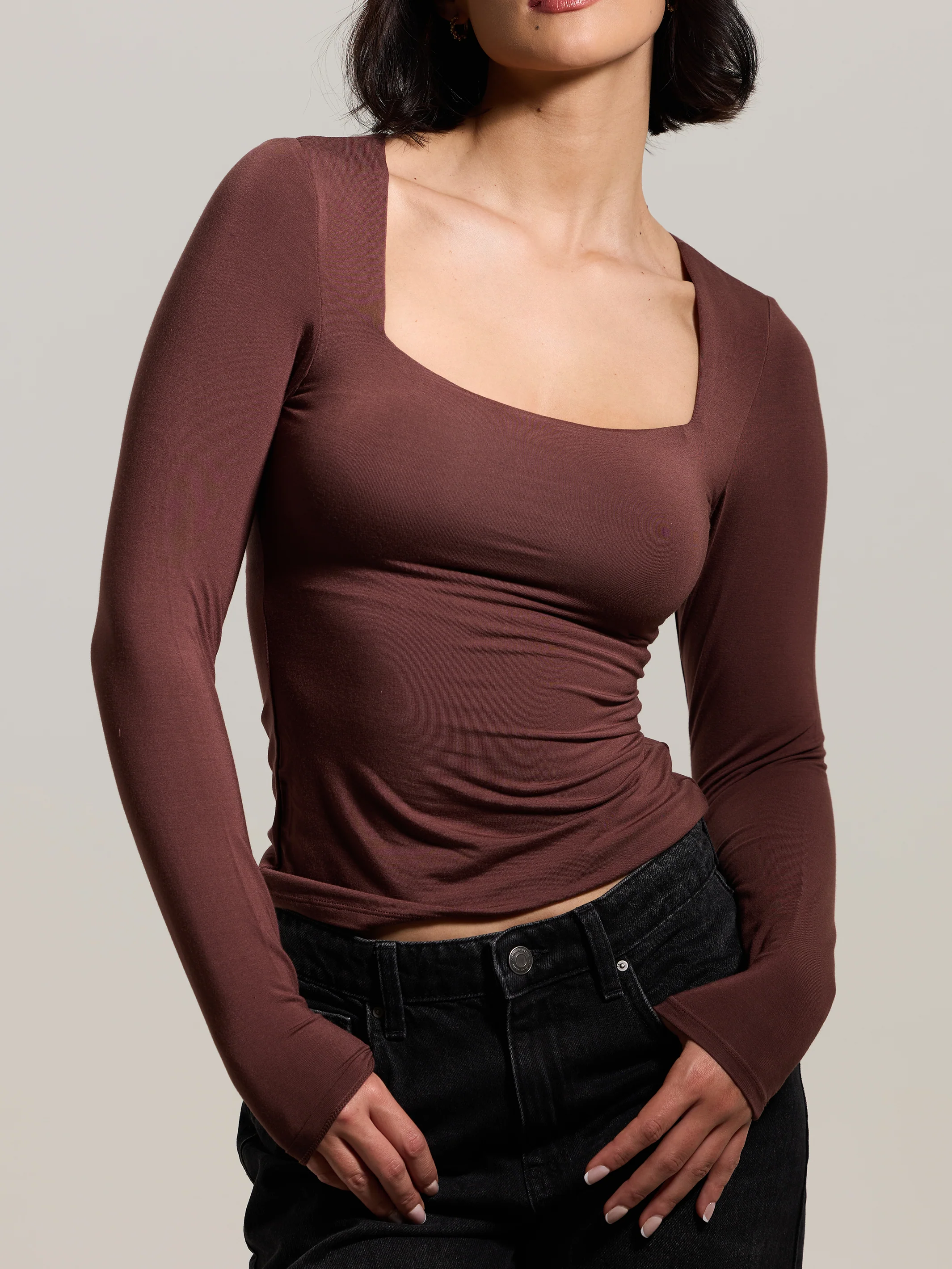 Square Neck Braless Long Sleeve - Image 10