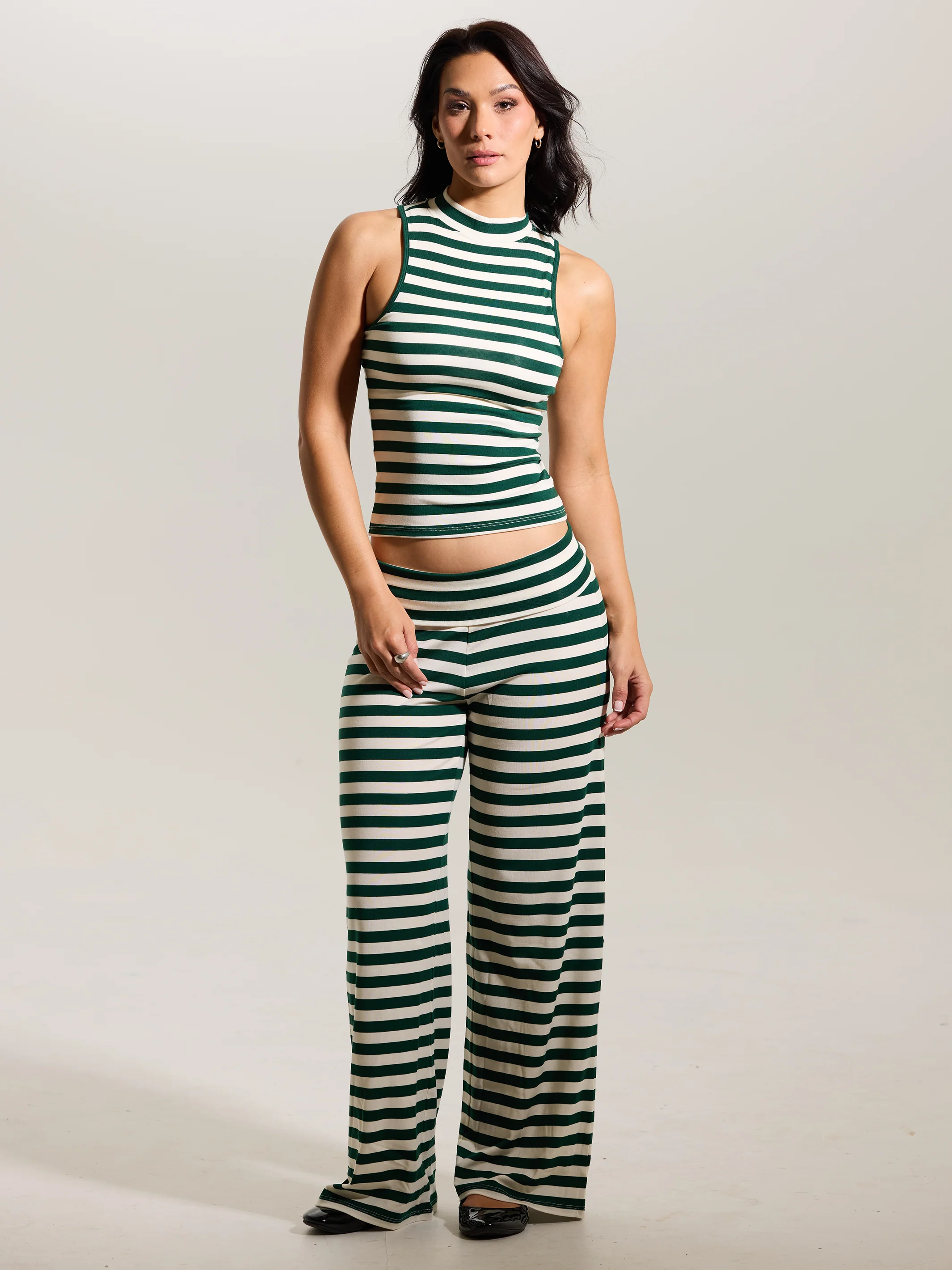 Striped Mock Neck Tank - Image 10