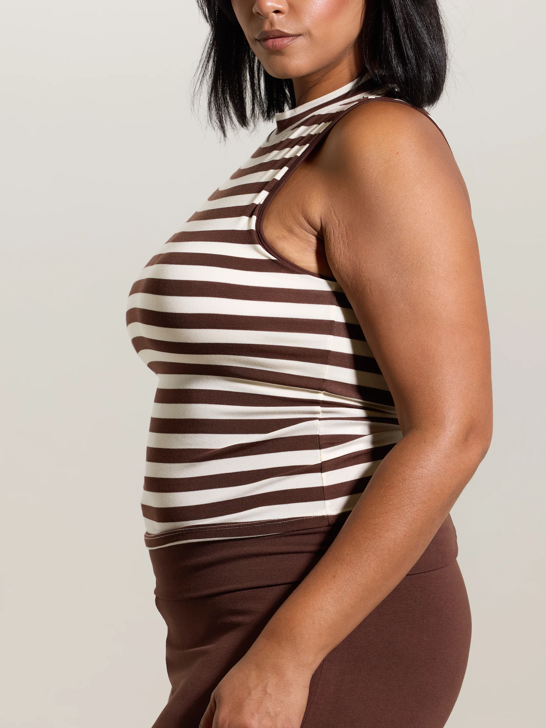 Striped Mock Neck Tank - Image 13